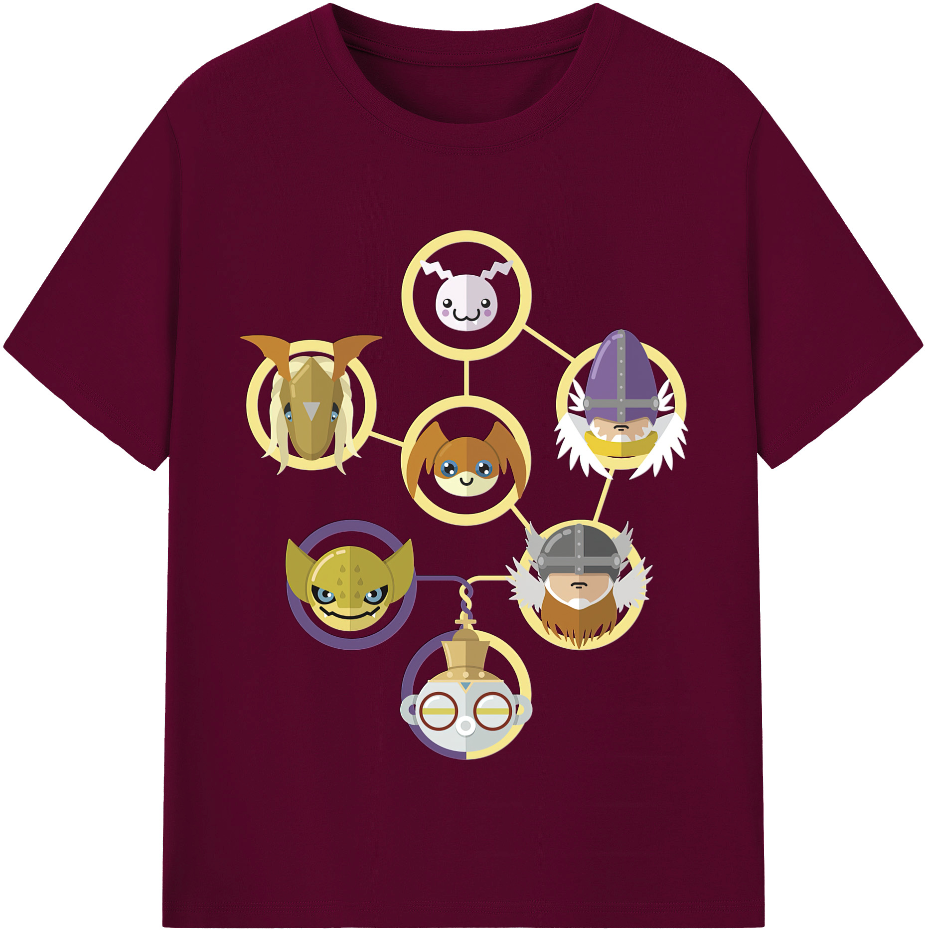 （画像用） Digimon デジタルモンスター/デジモン レディースカジュアルプリントTシャツ（綿100％）